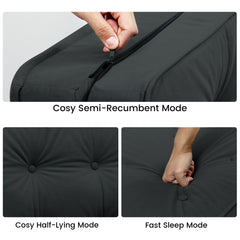 Folding Sofa Bed Adjustable Lazy Tatami Sofa Convertible Floor Couch 5 Levels Adjustable Backrest Lounge Chaise for Living Room Bedroom Guest Room