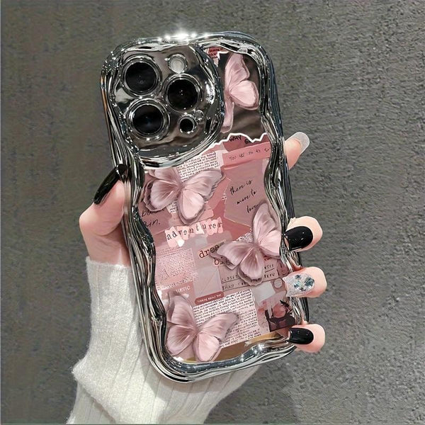 1 Cute and Stylish Thick Shockproof Phone Case, Electroplated Cream Soft Cover Suitable for Various iPhone Models Including 17/16/15/14/13/12 Cases/11 Pro Max/Plus/X/8/7- Popular Birthday Gift Business Present Durable Anti-Stain Anti-Fingerprint,