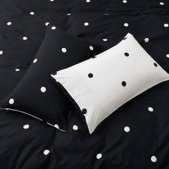 3pcs Polka Dot Printed Duvet Cover Set, Reversible Soft Breathable Microfiber, All-Season, Machine Washable, Includes Pillowcases for Bedroom, Guest Room, Dorm