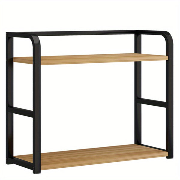 Two-Tier Spice Rack for Organizing Kitchen Countertops, Coffee Bar Shelf, Countertop Spice Organizer, Compact Shelf for Home, Office, And Kitchen