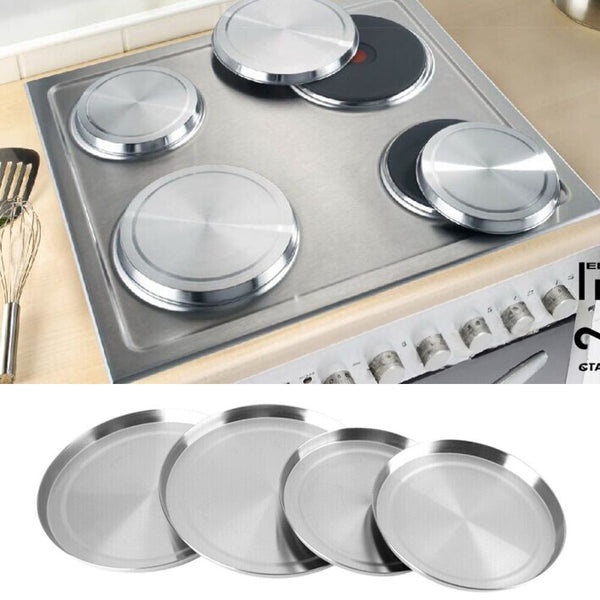 4pcs Hob Cover Set Stove Plate Cooker Top Burner Protector Silver Kit Home Kitchen Tools & Accessories Restaurants CANTEENS Worktop Savers