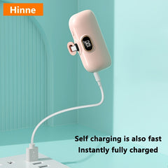 Hinne 5000mAh Mini Portable Charger, Ultra-Compact Battery Pack Travel Phone Charger, Emergency Power Pocket Power Bank, USB Mobile Backup Battery Pack, Gift.