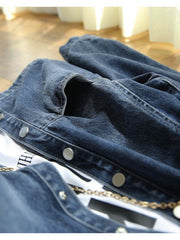 Women's Oversized Denim Jacket - 2025 New Style Collar & Chest Pocket, Youthful Age-Defying Fit, Casual to Dressy Coat for Jeans Blazer (Machine Washable, Spring/Fall Outerwear) - Versatile College to Workwear