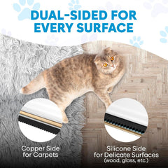 Carpet Rake for Pet Hair Removal – Scraper Tool & Broom for Dog & Cat Fur - Pet Hair Broom for Rugs, Furniture – Adjustable Carpet Brush by Okköbi