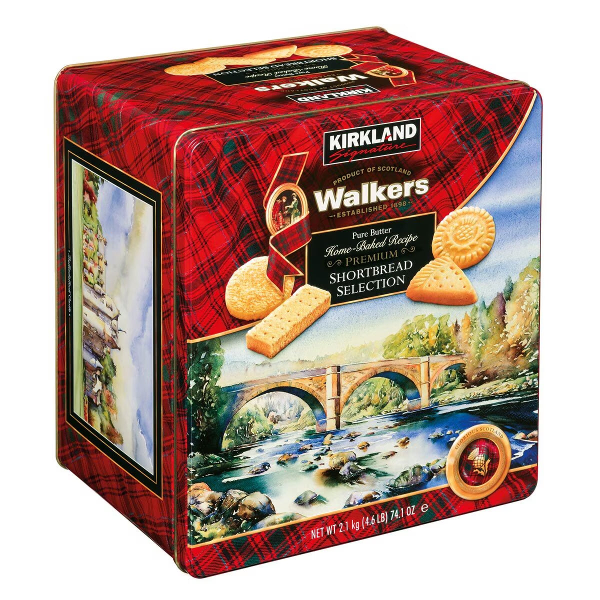 Kirkland Signature Walkers Premium Shortbread Selection, 2.1Kg Tin