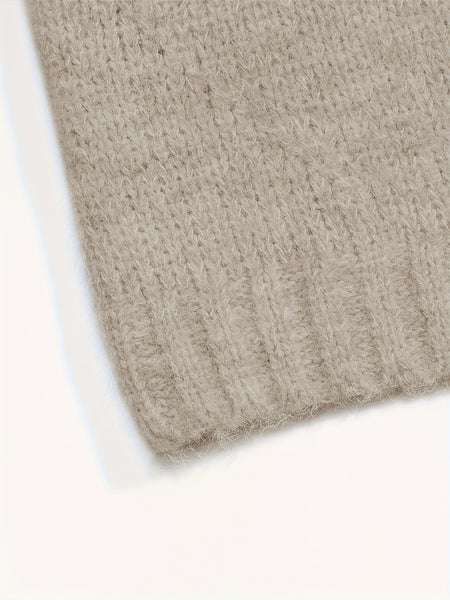 A Soft And Cozy Short Sweater with a Laid-Back Vibe, Perfect for Versatile Styling