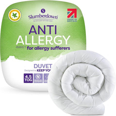 Slumberdown anti Allergy Double Duvet 10.5 Tog - Allergy UK Approved All Year round Double Quilt for Allergy Sufferers - Made in the UK, anti Bacterial and Machine Washable Bedding (200 X 200Cm)