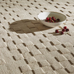 Concept Looms Priory Taupe Squares Rug in 4 Sizes