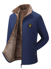 Men's New Stand-up Collar Casual Autumn and Winter Jacket Jacket Men's Velvet Padded Warm Fashion Winter Clothes -padded Jacket