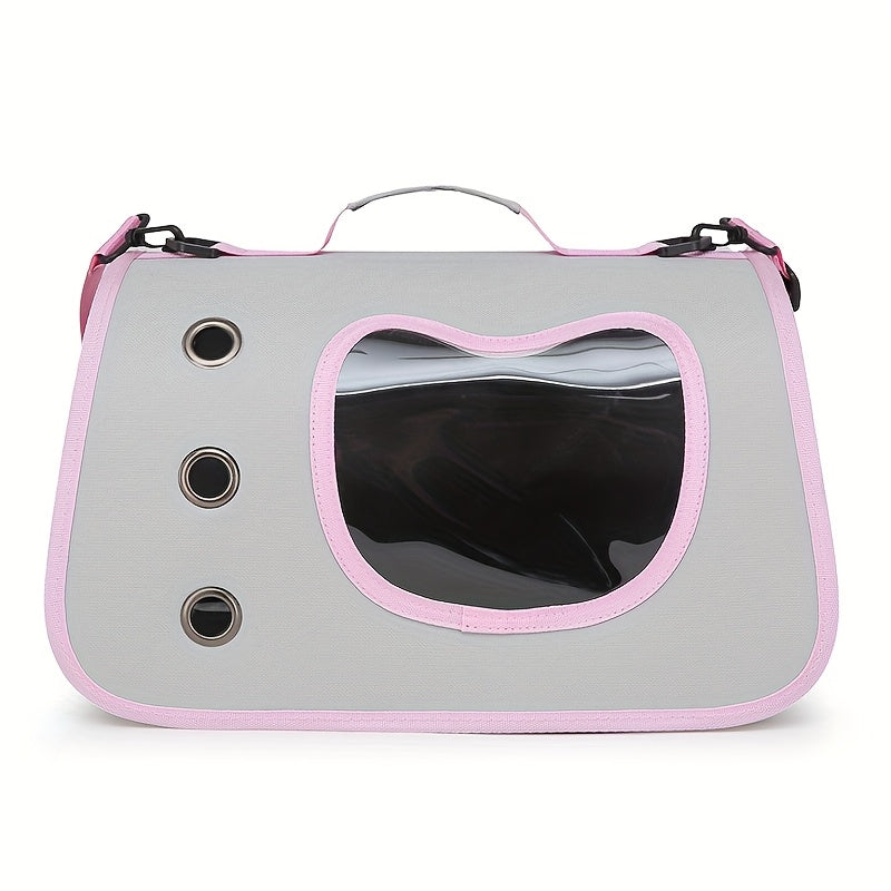 Large Pet Carrier Bag - Portable Folding Dog & Cat Travel Crate Cage with Zipper Closure, Spacious Interior, Front Door Window & Side Ventilation Mesh - Lightweight & Sturdy for Airplane, Car, Vet Visits - Safe & Comfortable Carrier for Medium Dogs, Cats,