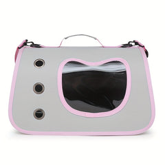 Large Pet Carrier Bag - Portable Folding Dog & Cat Travel Crate Cage with Zipper Closure, Spacious Interior, Front Door Window & Side Ventilation Mesh - Lightweight & Sturdy for Airplane, Car, Vet Visits - Safe & Comfortable Carrier for Medium Dogs, Cats,