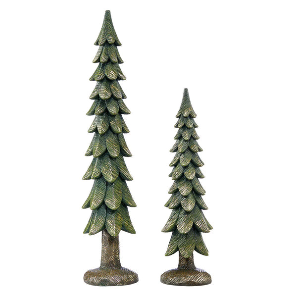 Decorative Deer Family with Trees