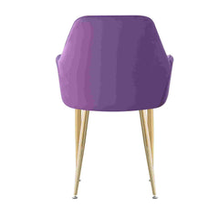 MOF Velvet Dining Chairs Kitchen Chairs Living Room Chairs with Sturdy Metal Legs Reception Chairs with Backrest and Padded Seat