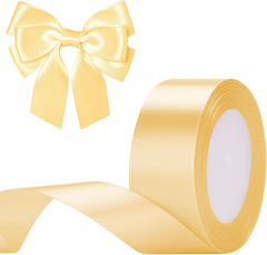 G2PLUS White Stain Ribbons - 22M Thick Fabric Gift Wrap Ribbons for Crafting, Wedding & Valentine'S Day Decoration