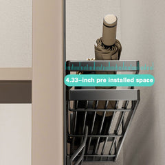 5 Hooks Behind The Door Storage Rack Door Hook Hanger Clothes Coat Hanger Towel Wall Hanger Storage Rack Gun Gray 43*28CM