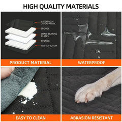 Back Seat Extender Dog Seat Cover for Back Seat, Hard Bottom Car Seat Cover