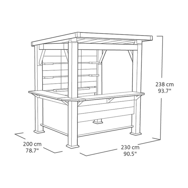 Keter Bar Gazebo 7Ft 5