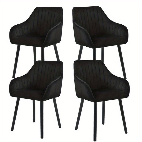 Modern Scandinavian Dining Chairs Suitable for - Ergonomic Armrests & Padded Seats with Cushioned Backrest, Soft /Upholstery & Sturdy Legs - - Modern Chairs, for, or for Company Events (Assembly Required)