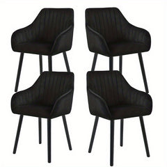 Modern Scandinavian Dining Chairs Suitable for - Ergonomic Armrests & Padded Seats with Cushioned Backrest, Soft /Upholstery & Sturdy Legs - - Modern Chairs, for, or for Company Events (Assembly Required)