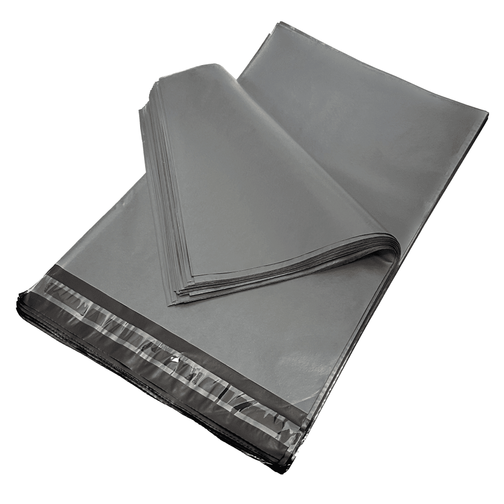 100 X Efforias 9 X 12 Grey Mailing Bags | Self Adhesive | Waterproof and Tear-Proof Postal Bag