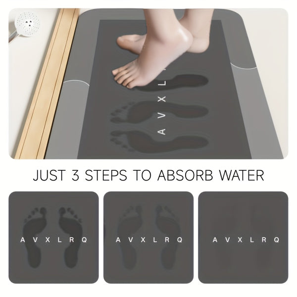 Super Absorbent Diatomite Bath Mat - Quick-Dry Non-Slip Bath with Diatomite Mud Layer, Soft Bathroom Floor Mat for Shower, Bathtub, Kitchen, RV (Compatible with Diatomite Mud Bath Products)