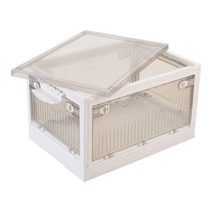 Extra Large Storage Bins with Lids, Plastic Stackable Toy Storage Box Organizer with Wheels, Foldable Rolling Storage Containers Storage Trunk for Clothes Snacks Toys Sundries Books Camping, Perfect for Living Room, Bedroom, Dorm, 61.5x42x34.5cm