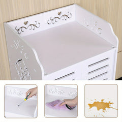 5-Level Wooden Shoe Storage Shelf Organizer for Footwear
