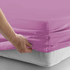 40cm Extra Deep Fitted Sheet – Solid Color Deep Pocket Sheet, Soft & Breathable Microfiber Bedding, All Seasons, Hotel-Quality, Machine Washable, Single, Double, King & Super King Sizes