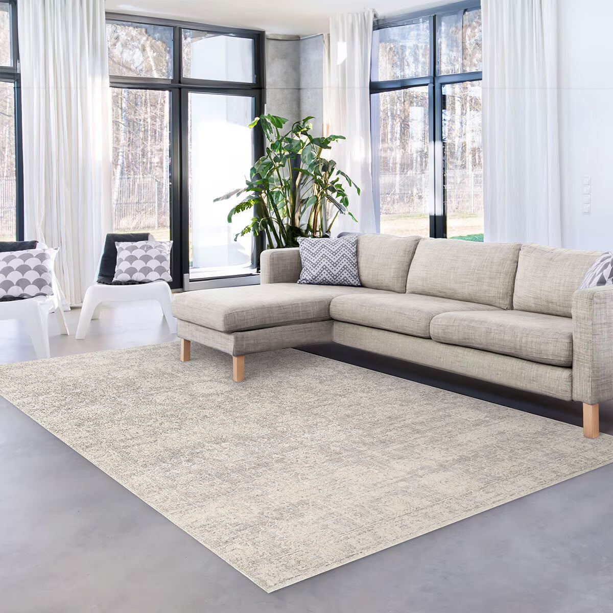 Avalon Area Rug in Grey/Blue, 200 X 274 Cm