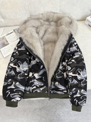 Autumn and Winter Women's Furry Jacket Coat