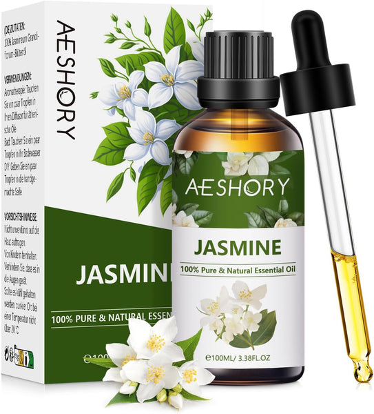 AESHORY Rose Essential Oil 100Ml, 100% Pure Natural Rose Oil for Diffuser, Humidifier, Aromatherapy, Better Sleep, Skin Care, Perfume & Candle Making