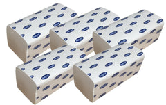 Bulky Soft Premium Z-Fold 2Ply White Hand Towels | 5 x 150's Per Sleeve | 750 Towels