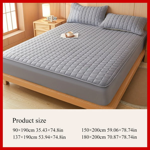 1pc Multicolor Mattress Protector, No Pillowcase And Insert Included, Soft Comfort Solid Color Fitted Sheet Bedding Cover, Minimalist Breathable Bedspread Suitable For Bedroom And Guest Room, Reusable Underpads
