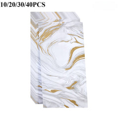 10/20/30/40PCS Marble Effect Tile Stickers 30x60cm - Self Adhesive PVC Wall Panels, Waterproof & Oil-Proof for Kitchen Backsplash, Bathroom & Bedroom Decor