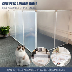Kitten Playpen, Rabbit Playpen, Small Animal Playpen with Indoor, Foldable Plastic Fence for Guinea Pig, Cat, Puppy, Rabbits - 10 Panels, 105*70*45cm