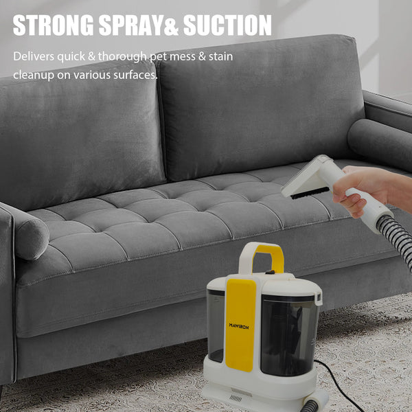 Electric Washing Vacuum Cleaner with Dual Tank and 2 Brushes, Stain Cleaner for Carpets, Stairs, Upholstery, Car, for Large Areas and Stubborn Stains, Carpet Cleaner, Stain Vacuum Cleaner, Upholstery