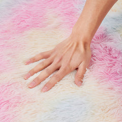 Plush Tie Dye Bedding 3pcs - Faux Fur Tie Dye Duvet Cover, Nordic Colorful Design & Zipper Closure, Plush Warm Bedding Set for Autumn and Winter, Suitable for Bedroom, Valentine's Day Easter Home Gift (Pillowcase Included, Duvet Insert Not Included)