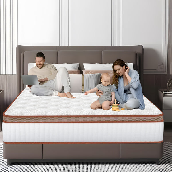 Double Mattress 4FT6 (135x190x28cm) 2000+ Pocket Springs & Memory Foam 7-Zone Ortho Support Reinforced Reduction Medium Firm (H3) Fits Super King Bedding 45cm Rolled Box (Christmas, Halloween, Valentine's Day Gifts) 200-Night Trial Christmas Gift Pocket S