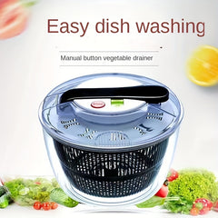 3L Salad and Vegetable Spinner Fast  Strainer Lettuce Washer and Dryer Kitchen Tool for Washing and Drying Vegetables and Fruits