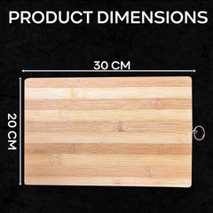 Bamboo Chopping Board for Kitchen, Dual-Sided Boards for Meat, Vegetables, Cheese, Bread - Home Essentials, 30 x 20 x 1.6 cm