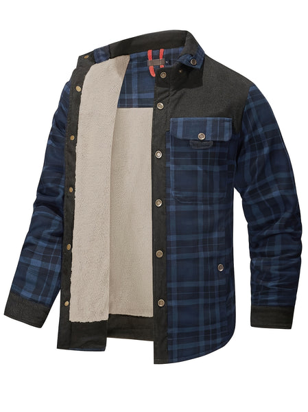 US Size Men'S Casual High-Quality Fall/Winter Plaid Jacket