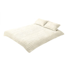 3pcs Faux Rabbit Plush Bedding Set, Soft Fluffy Comfortable Thicken Warm Autumn-Winter Duvet Cover & Pillowcase Set, Machine Washable, Ideal for Hotel, Guest Room, Bedroom, Home Use,Christmas Presents, Single/Double/King/Super King Size (1*Duvet Cover + 2