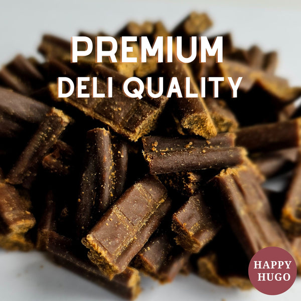 Happy Hugo Venison Bites - Gourmet Dog Treats | Air-Dried, Deli-Style, Chewy Mini Rewards, Puppy-Friendly