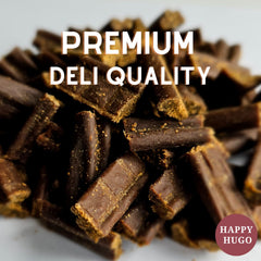 Happy Hugo Venison Bites - Gourmet Dog Treats | Air-Dried, Deli-Style, Chewy Mini Rewards, Puppy-Friendly