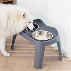 Dog Bowls with Stand, Adjustable Raised Dog Bowl for Large Dogs, Dog Feeding Station with 2 Stainless Steel Dog Bowls, Non-Slip elevated dog bowls