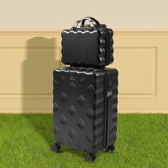 Luggage Set, 2 Piece Case Luggage, 20 Inch Suitcase Sets ABS+ PC Luggage, Travel Suitcase with Cup Holder, Hook, and Small Portable Hand Cabin Case