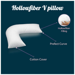 V Shaped Pillows Hollowfiber Filled Orthopedic Back Neck Pregnancy Body Support Cushion