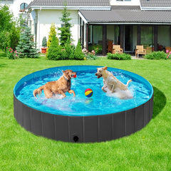 Costoffs Pet Pool Foldable Dog Swimming Pool, Pet Pool Portable Bathing Swimming Tub for Garden/Beach/Yard/Home, L/XL/XXL/XXXL, Blue/Grey/Black/Ocean Blue