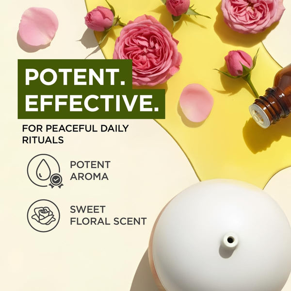 Gya Labs Rose Essential Oils for Skin - 100% Pure Natural Rose Oil for Face, Hair, Diffuser, Perfume & Candle Making Scent Aromatherapy (10Ml)