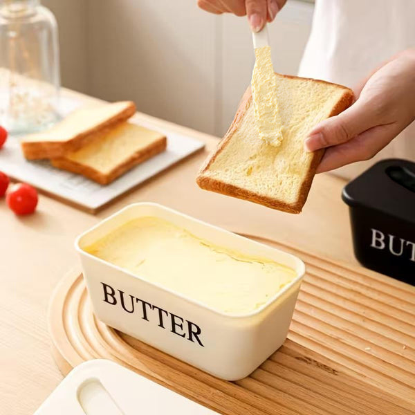 Butter Box Set with Professional Stainless Steel Spreader | Food & Snack Storage Container, Fridge Organizer Box - Ideal for Butter & Kitchen Use